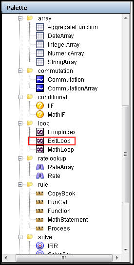 ExitLoop Math Variable in the Rules Palette